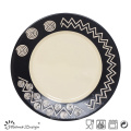 Custom Black Ceramic Dinner Plate